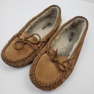 Minnetonka Suede Moccasin Slippers